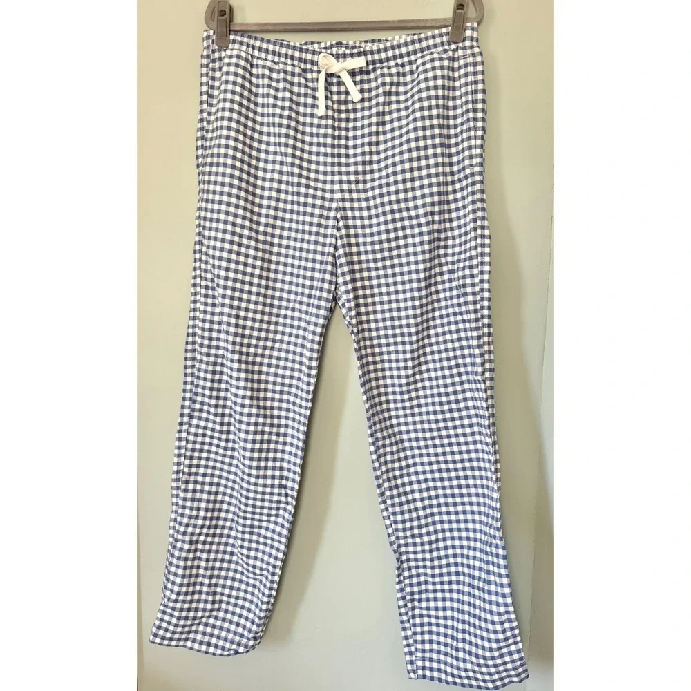 Gap Gingham Boxer Pants Docksider Blue White Cotton PJ Lounge Bottoms Mens Large
